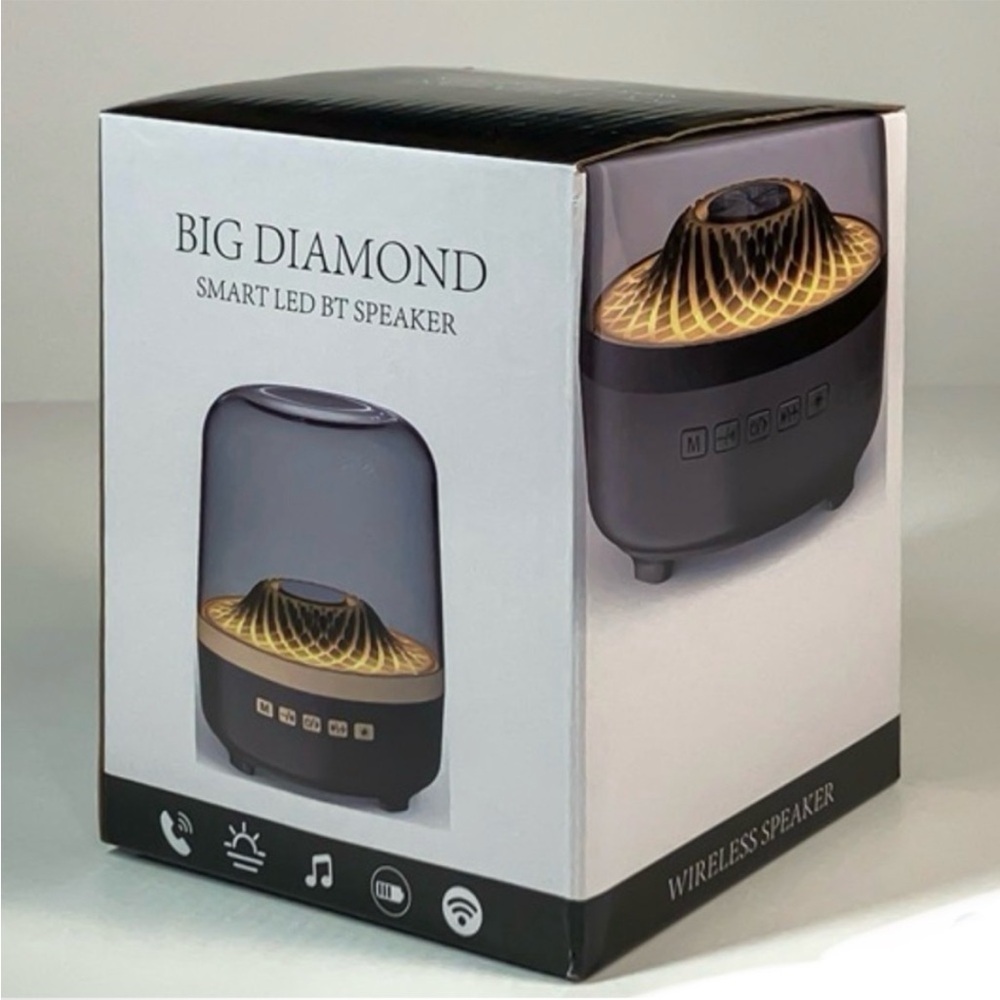 NEW Big Diamond Smart LED Bluetooth Speaker - Wireless RGB Light Up